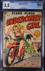 Cover Scan: Undercover Girl #6 CGC VG- 3.5 Off White Secret of the Statue! Bob Powell Cover - Item ID #369212