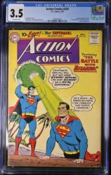 Cover Scan: Action Comics #254 CGC VG- 3.5 Off White 1st Meeting of Bizarro and Superman! - Item ID #369214