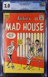 Cover Scan: Archie's Madhouse #22 CGC GD 2.0 1st appearance of Sabrina Teen Age Witch! - Item ID #369217