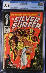 Cover Scan: Silver Surfer #3 CGC VF- 7.5 1st Appearance Mephisto! John Buscema! - Item ID #369227