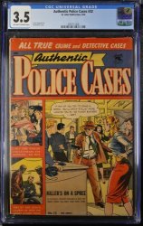 Cover Scan: Authentic Police Cases #32 CGC VG- 3.5 Pre-Code Crime! Matt Baker Cover - Item ID #372181