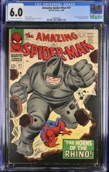 Cover Scan: Amazing Spider-Man #41 CGC FN 6.0 Off White to White 1st Appearance Rhino! - Item ID #372933