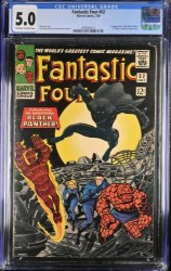 Cover Scan: Fantastic Four #52 CGC VG/FN 5.0 1st Appearance of Black Panther! - Item ID #372941
