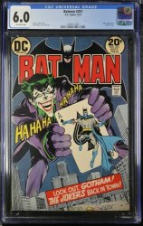Cover Scan: Batman #251 CGC FN 6.0 Joker's Revenge! Classic Neal Adams Joker Cover! - Item ID #372948