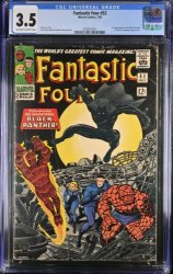 Cover Scan: Fantastic Four #52 CGC VG- 3.5 1st Appearance of Black Panther! - Item ID #372955