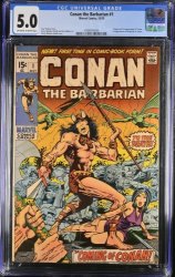 Cover Scan: Conan The Barbarian (1970) #1 CGC VG/FN 5.0 1st Conan and King Kull! - Item ID #372960