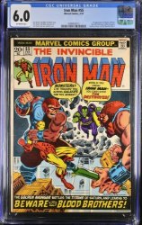 Cover Scan: Iron Man #55 CGC FN 6.0 Off White 1st Appearance Thanos Drax! - Item ID #372969