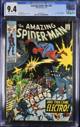 Cover Scan: Amazing Spider-Man #82 CGC NM 9.4 Off White to White Electro Appearance! - Item ID #372973