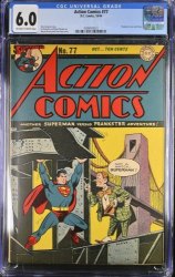 Cover Scan: Action Comics #77 CGC FN 6.0 The Vigilante! Boring/Kaye Cover! - Item ID #372977