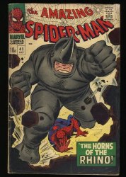 Cover Scan: Amazing Spider-Man #41 VG- 3.5 UK Price Variant 1st Appearance Rhino! - Item ID #373273