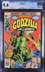 Cover Scan: Godzilla (1977) #1 CGC NM 9.4 Nick Fury Jimmy Woo! Herb Trimpe Cover and Art! - Item ID #373294