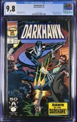 Cover Scan: Darkhawk (1991) #1 CGC NM/M 9.8 White Pages 1st Full Darkhawk!  Key! - Item ID #373296