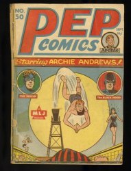 Cover Scan: Pep Comics #50 P 0.5 Early Archie! Black Hood and Shield Appearances! - Item ID #373318