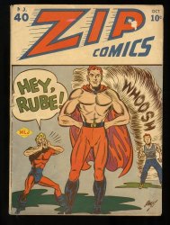Cover Scan: Zip Comics #40 VG+ 4.5 (Restored) Irv Novick Cover and Art! - Item ID #373427