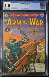 Cover Scan: Our Army at War (1952) #5 CGC VG/FN 5.0 Battle Souvenir! Irv Novick Cover!  - Item ID #374251