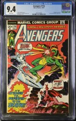 Cover Scan: Avengers #116 CGC NM 9.4 White Pages Silver Surfer Vs Vision Defenders! - Item ID #374253