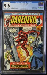 Cover Scan: Daredevil #115 CGC NM+ 9.6 Ad for Incredible Hulk #181! Guest Star Black Widow! - Item ID #374259