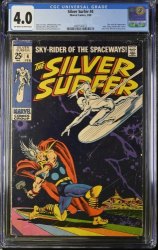 Cover Scan: Silver Surfer #4 CGC VG 4.0 Off White to White vs Thor! Loki Appearance!  - Item ID #374260