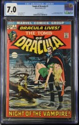 Cover Scan: Tomb Of Dracula #1 CGC FN/VF 7.0 White Pages 1st Appearance! Neal Adams Cover! - Item ID #374263