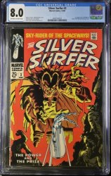 Cover Scan: Silver Surfer #3 CGC VF 8.0 1st Appearance Mephisto! John Buscema! - Item ID #374270