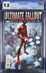 Cover Scan: Ultimate Fallout #4 CGC NM/M 9.8 1st Print 1st Appearance Miles Morales! - Item ID #374431