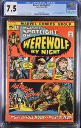 Cover Scan: Marvel Spotlight #2 CGC VF- 7.5 White Pages 1st Appearance Werewolf by Night! - Item ID #374926