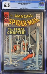 Cover Scan: Amazing Spider-Man #33 CGC FN+ 6.5 Classic Cover Stan Lee Ditko! - Item ID #374933