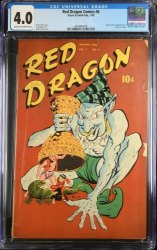 Cover Scan: Red Dragon Comics #6 CGC VG 4.0 1st Appearance Black Crusader! - Item ID #375617