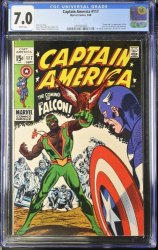 Cover Scan: Captain America #117 CGC FN/VF 7.0 White Pages 1st Appearance Falcon! Stan Lee! - Item ID #375641