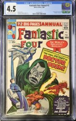 Cover Scan: Fantastic Four Annual #2 CGC VG+ 4.5 Origin of Doctor Doom! Kirby/Stone Cover! - Item ID #375653