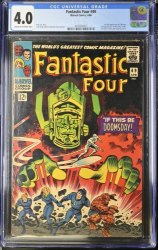 Cover Scan: Fantastic Four #49 CGC VG 4.0 2nd Silver Surfer 1st Full Galactus! - Item ID #375655