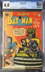 Cover Scan: Batman #69 CGC VG 4.0 White Pages Catwoman Cover! - Item ID #375659