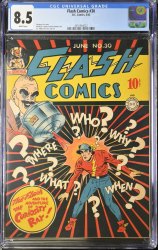 Cover Scan: Flash Comics #30 CGC VF+ 8.5 White Pages - Item ID #375660