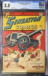 Cover Scan: Sensation Comics #64 CGC VG- 3.5 Off White Golden Age Wonder Woman! - Item ID #375662