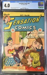 Cover Scan: Sensation Comics #46 CGC VG 4.0 Off White to White Golden Age Wonder Woman! - Item ID #375663