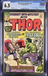 Cover Scan: Journey Into Mystery #112 CGC FN+ 6.5 Thor vs Hulk! Origin of Loki! - Item ID #375672