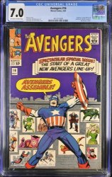 Cover Scan: Avengers #16 CGC FN/VF 7.0 Hawkeye Scarlet Witch Quicksilver Join! - Item ID #375677
