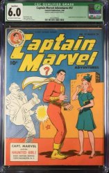 Cover Scan: Captain Marvel Adventures #57 CGC FN 6.0 Off White to White (Qualified) - Item ID #376487