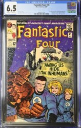 Cover Scan: Fantastic Four #45 CGC FN+ 6.5 1st Appearance Inhumans! Stan Lee! - Item ID #377082