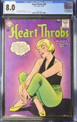 Cover Scan: Heart Throbs #89 CGC VF 8.0 Highest Grade Copy! Classic Cover! - Item ID #377084