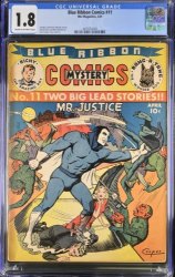 Cover Scan: Blue Ribbon Comics #11 CGC GD- 1.8 Mr. Justice Cover! - Item ID #384759