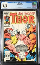 Cover Scan: Thor #338 CGC NM/M 9.8 White Pages 2nd Beta Ray Bill! 1st Stormbreaker! - Item ID #439951