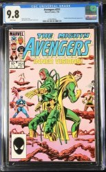 Cover Scan: Avengers #251 CGC NM/M 9.8 White Pages Inner Visions! - Item ID #439952