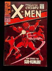 Cover Scan: X-Men #41 FN/VF 7.0 Sub-Human! 1st Appearance Grotesk! Origin of Cyclops! - Item ID #444381