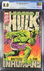 Cover Scan: Incredible Hulk Annual #1 CGC VF 8.0 Classic Cover! Steranko! - Item ID #450027