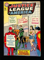 Cover Scan: Justice League Of America #28 FN/VF 7.0 Mike Sekowsky Super-Heroes on Strike! - Item ID #453006