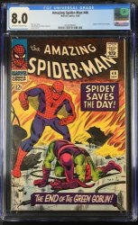 Cover Scan: Amazing Spider-Man #40 CGC VF 8.0 Art by Romita / Green Goblin! - Item ID #455397