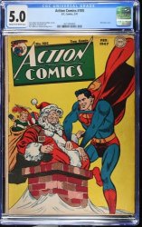 Cover Scan: Action Comics #105 CGC VG/FN 5.0 Cream To Off White Christmas Cover! - Item ID #459159