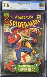 Cover Scan: Amazing Spider-Man #42 CGC VF- 7.5 Romita Cover! 1st Mary Jane Face Shown! - Item ID #460331