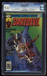 Cover Scan: Daredevil #159 CGC NM+ 9.6 White Pages Frank Miller! - Item ID #461203